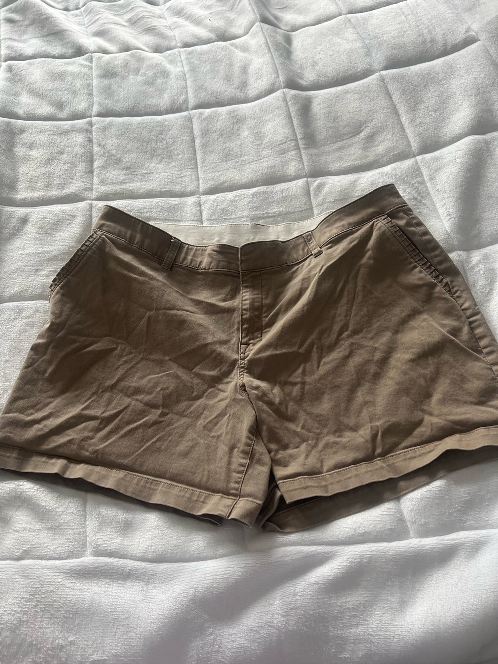 Lane Bryant Khaki Tan Chino Bermuda Shorts